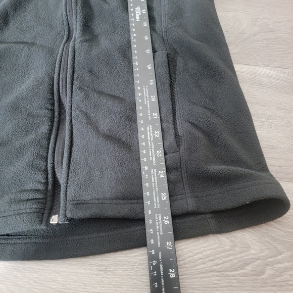 Lands' End Black & Gray Vest Fleece Soft Full Zip S Moc Neck  Soft OEKO-TEX Warm - Picture 5 of 11